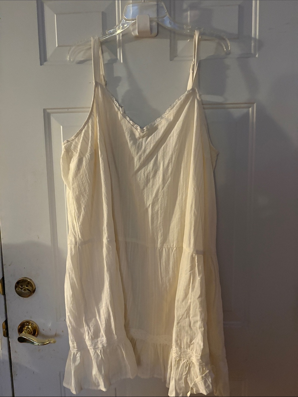 torrid Cream Lace-Trim Slip Dress
